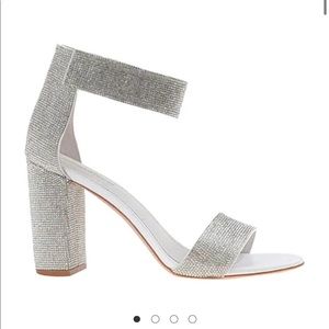 JEFFERY CAMPBELL DISCO HEALS SIZE 8.5 SILVER